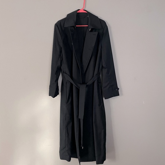H&M Studio Black Trench Coat - Size 36R - Picture 2 of 8